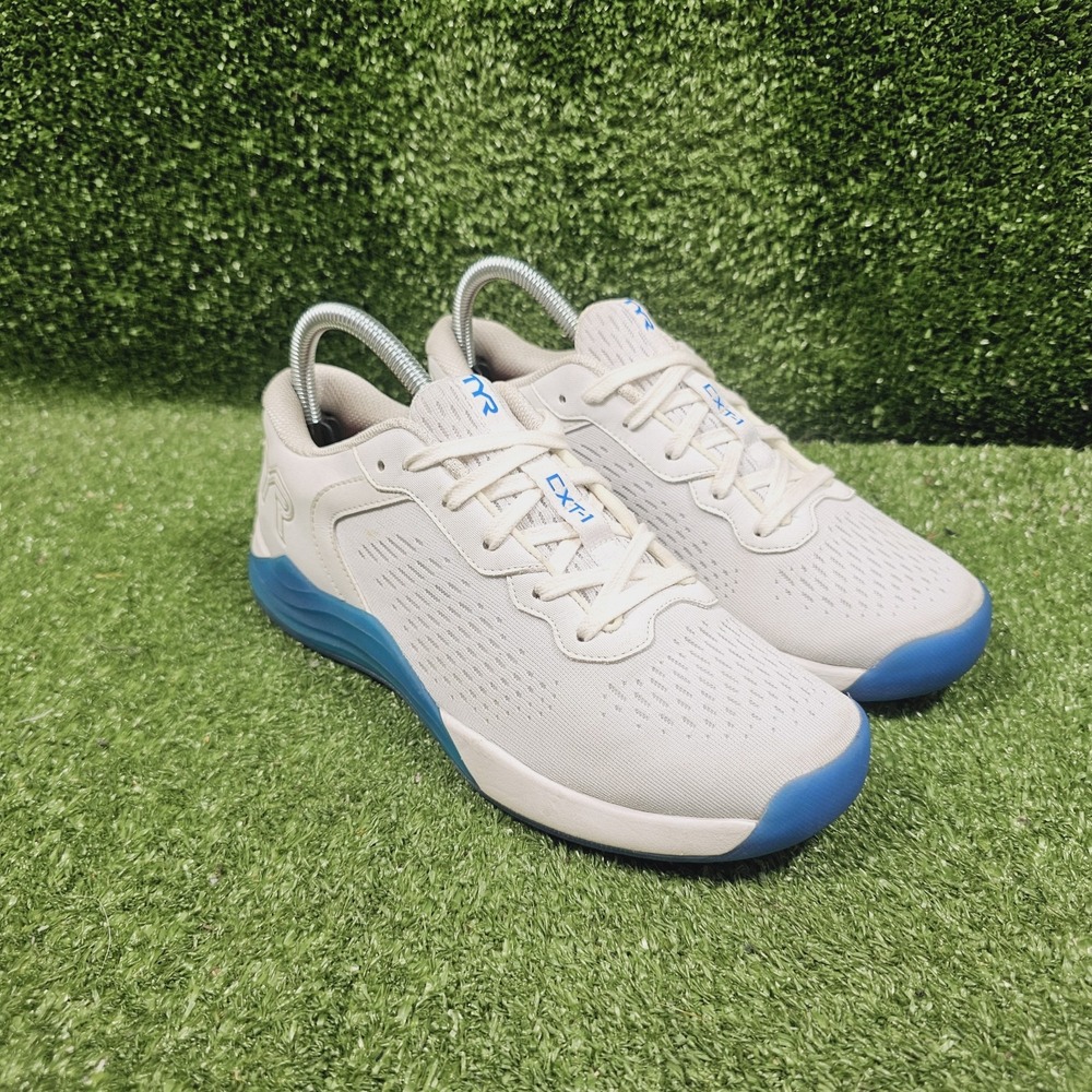 TYR CXT-1 White Blue Athletic Running Workout Sneakers Womens Size US 8